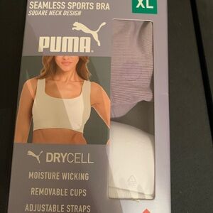 PUMA DryCell Sports Bra - White and Lavender